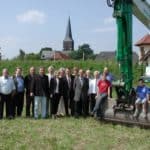 Erster Spatenstich an der Bürgerwiese mit Bürgermeister Paul Heßler