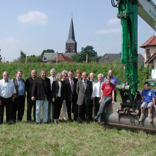 Erster Spatenstich an der Bürgerwiese mit Bürgermeister Paul Heßler